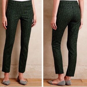 Cartonnier Anthropologie Cropped Trousers Chevron Twill Womens Size 6